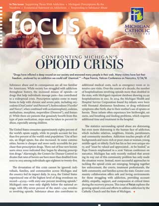 First page of FOCUS for June 2017: Confronting Michigan's Opioid Crisis