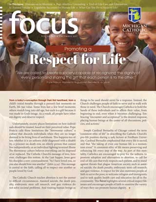 Cover of FOCUS: Promoting a Respect for Life