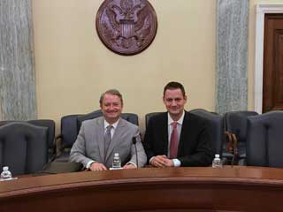 MCC Policy Advocate Paul Stankewitz and Archdiocese of Detroit Superintendent Kevin Kijewski meet with U.S. Congressional leaders in Washington, D.C.