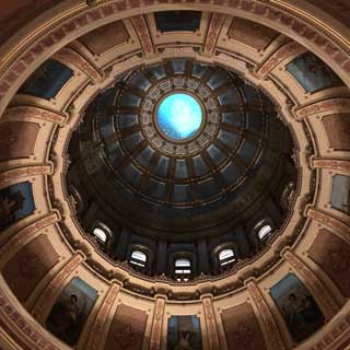 The interior of the dome at the Michigan State Capitol building