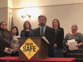 MCC Vice President for Public Policy and Advocacy Tom Hickson speaks at a press conference held at the State Capitol on Thursday