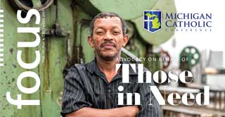 Front cover of FOCUS essay “Advocacy on Behalf of Those in Need”