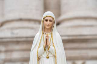 A statue of Our Lady of Fatima at the Archbasilica of St. John Lateran