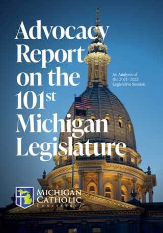Front cover of the Advocacy Report on the 101st Michigan Legislature: An Analysis of the 2021-2022 Legislative Session