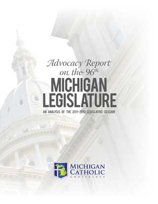 Front cover of the Advocacy Report on the 96th Michigan Legislature: An Analysis of the 2011-2012 Legislative Session