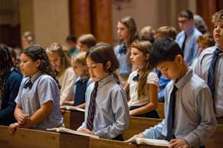 Students from Father Marquette Catholic Academy in Marquette. Photo provided by school.