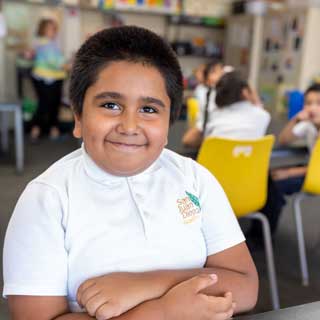 Student at San Juan Diego Academy in Wyoming. Photo provided by Diocese of Grand Rapids.