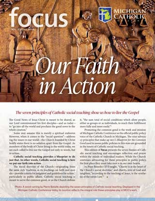 Front cover of the print edition of ‘Our Faith in Action’