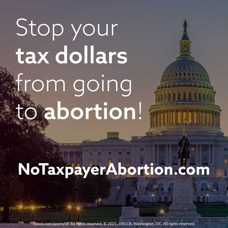 Stop your tax dollars from going to abortion. NoTaxpayerAbortion.com