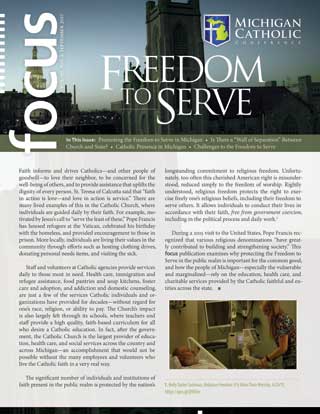 Cover of the September 2017 issue of FOCUS: Freedom to Serve