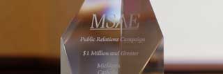 MSAE Diamond Award given to Michigan Catholic Conference in recognition of it's Freedom to Serve advertising campaign