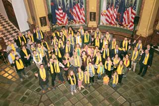 Students, parents, educators, education advocates, and lawmakers celebrate National School Choice Week at the State Capitol in Lansing