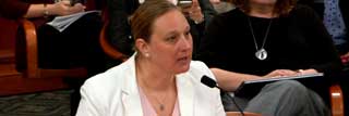 MCC Policy Advocate Rebecca Mastee, J.D. testifying in the House Families, Children, and Seniors Committee in support of House Bills 4320-4321, legislation that would prohibit dismemberment abortion in Michigan