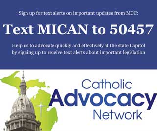 Sign up for text alerts on important updates from MCC: Text MICAN to 50457. Help us to advocate quickly and effectively at the state Capitol by signing up to receive text alerts about important legislation.