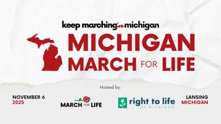 Keep marching in Michigan. Michigan March for Life. November 6, 2025. Lansing, Michigan.