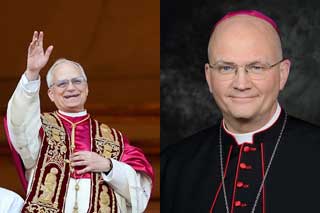 Pope Leo XIV and Archbishop Edward Weisenburger of Detroit