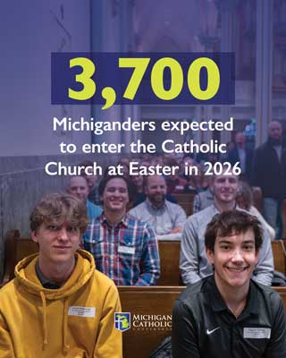 3,700 Michiganders expected to enter the Catholic Church at Easter in 2026