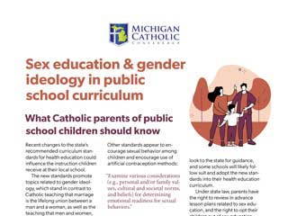 Sex education & gender ideology in public school curriculum