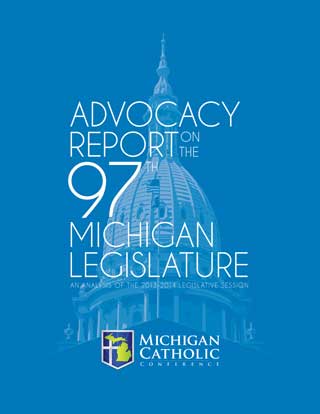 Front cover of the Advocacy Report on the 97th Michigan Legislature: An Analysis of the 2013-2014 Legislative Session